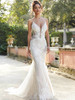 Front view Morilee Fortunata 2467 V-neck wedding dress