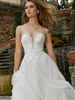 Front view Fatima 2468 strapless sweetheart sparkle tulle wedding dress
