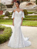 Front view Morilee Floriana 2469 detachable sleeve wedding dress