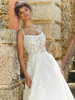 Bodice detail Filippa 2474 sheer lace scoop neckline wedding dress