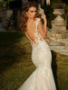 Back detail Francesca 2478 crystal beaded lace wedding dress