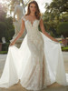 Front view Morilee Francesca 2478 illusion neckline wedding dress
