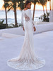 Long Sleeved Crepe Pronovias Wedding Gown Sarin