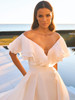 Layered Ruffled Sleeves Pronovias Wedding Gown Ceres