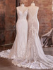 Deep Illusion Neckline Maggie Sottero Wedding Gown Fontaine