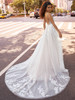 Back view Jeanelle 2514 low open back and lace train dress