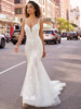 Full front view Jessica 2517 fitted floral lace mermaid dress