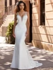 Front view Morilee Jamie 2519 fit and flare wedding dress