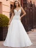 Front view Morilee Julia 2522 satin organza A-line wedding dress