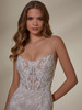 Front view Miley 2534 spaghetti straps and crystal beaded lace dress