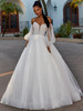 Front view Morilee Madison 2536 pearl beaded ball gown wedding dress