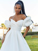 Pleated A-Line Morilee Wedding Gown Martina 2540