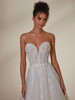 Front view of Marianne 2546 dress with sheer boned sweetheart bodice