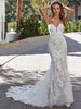 Front view of Marion 2552 strapless dress with plunging sweetheart neckline