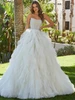 Front view of Morilee Melina 2557 ruffled organza ball gown wedding dress