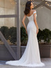 Back view of Josette 4101 dress with off-the-shoulder cap sleeves