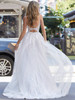 Back view of Jennifer 4102 dress showing scoop back and keyhole detail