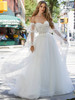 Sweetheart Strapless Blu Wedding Gown Janet 4103