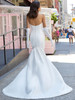 Back view of Jodi 4105 dress with buttons extending down train
