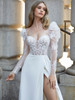 Detail view of Jolene 4108 dress with detachable pouf sleeves