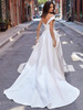 Cuff Neckline Blu Wedding Gown Joanie 4111