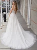 Back view of Jacinta 4118 glitter tulle skirt and train dress