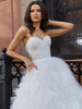 Bodice detail of Josefina 4119 draped sweetheart wedding dress