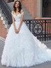 Front view of Morilee Josefina 4119 ruffle tulle ball gown wedding dress