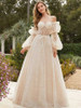 Front view of Morilee Melody 4121 floral tulle A-line wedding dress