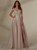Front studio view of Maya 4122 box-pleated tulle wedding dress