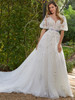 Floral Embroidered Blu Wedding Gown Mallory 4129