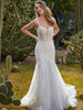 Front view of Morilee Miranda 4132 scoop neckline mermaid wedding dress