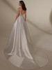Back view of Moira 4133 open illusion back and train dress