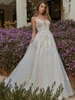 Front view Morilee Matilda 4138 floral embroidered A-line wedding dress