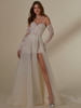 Tulle Overlay Blu Wedding Gown Monica 4140