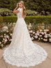 Cap Sleeved Plunging Casablanca Wedding Gown 2463 Georgia