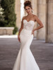 Front view of Allure Bridals A1110 stretch Mikado wedding dress