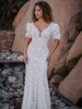 Plunging Bust Allure Bridals Wedding Dress A1151