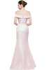 Back view Marsoni MV1003 blush satin mother of the bride dress