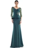 Front view Marsoni MV1037 deep green mother of the bride dress
