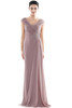 Front view Marsoni MV1080 mauve chiffon mother of the bride dress