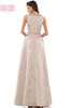 Back view Marsoni MV1224 taupe jacquard mother of the bride dress