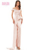 Marsoni MV1225 Champagne Jacquard Mother of the Bride Dress