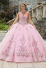 Morilee 60176 pink quinceanera gown front view