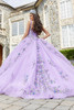 Morilee 60176 orchid quinceanera gown back view