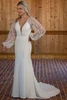 Front view Essense of Australia D3563 floral sleeve wedding dress