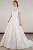 Front view Essense of Australia D4028 high neck lace wedding dress