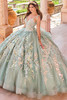 Princesa PR30157 sage quinceanera gown front view