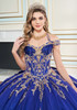 Royal amethyst quinceañera gown with halter sweetheart neckline