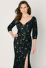 Illusion V inset and floral lace bodice detailed with shimmering beadwork